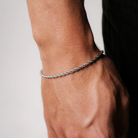 Wave bracelet 3mm (silver)